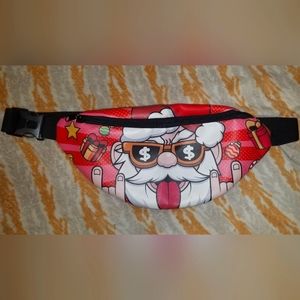 Christmas Fanny Pack Gangster Santa Clause Great Used Condition